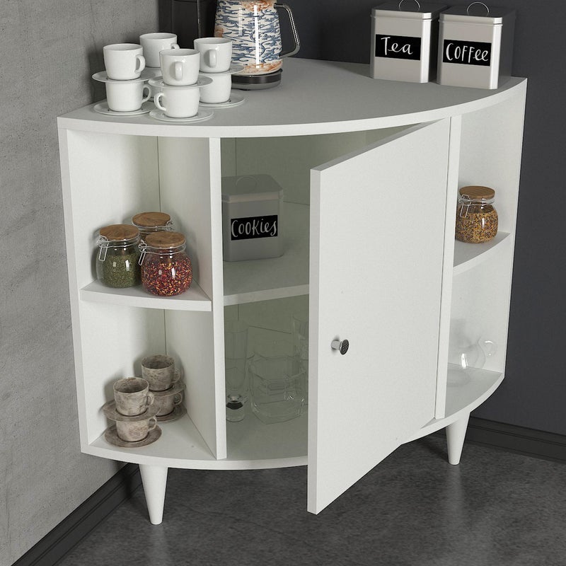 Home Canvas, Roxy Coffee Corner Cabinet White - Image 4
